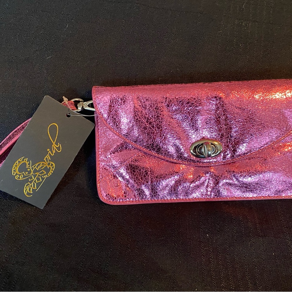 Hot pink wristlet